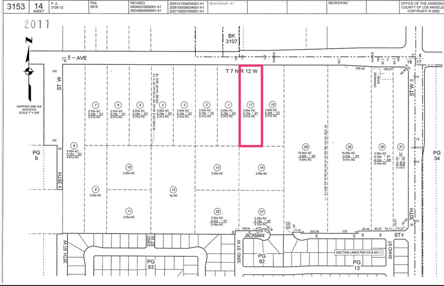 3211 W Avenue I, Lancaster, CA for sale - Plat Map - Image 1 of 1