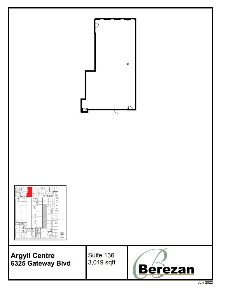 6325 Gateway Blvd NW, Edmonton, AB for lease Floor Plan- Image 1 of 1