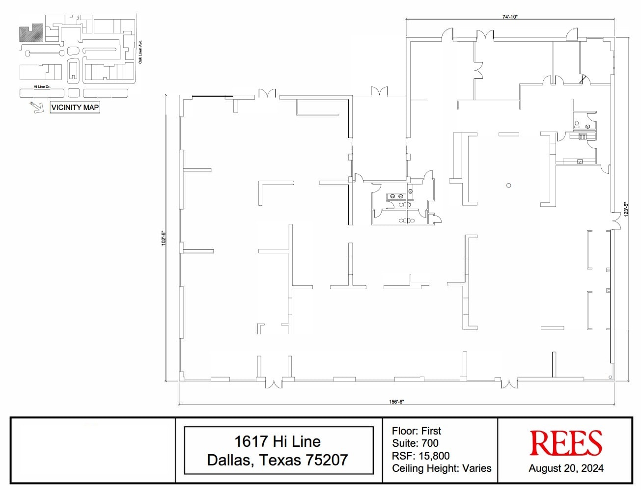 1617 Hi Line Dr, Dallas, TX for lease Floor Plan- Image 1 of 1