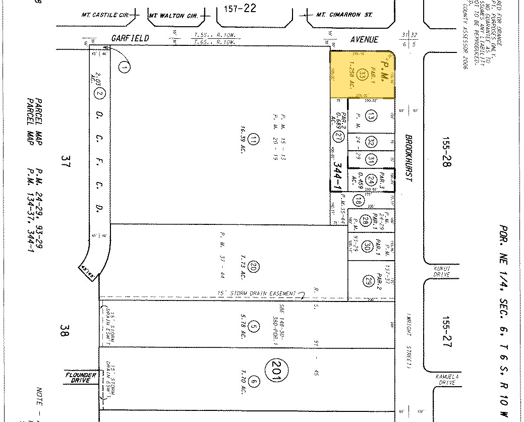 19001 Brookhurst St, Huntington Beach, CA for sale Plat Map- Image 1 of 1