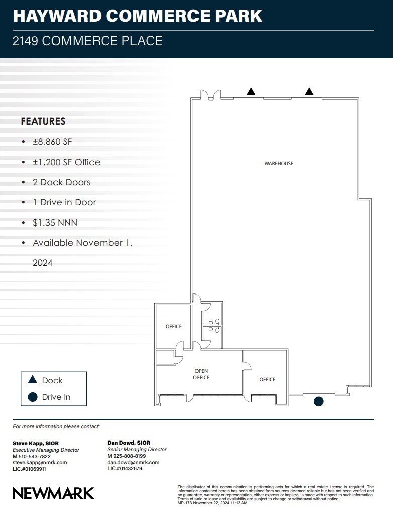 2262-2280 Commerce Pl, Hayward, CA for lease Floor Plan- Image 1 of 1