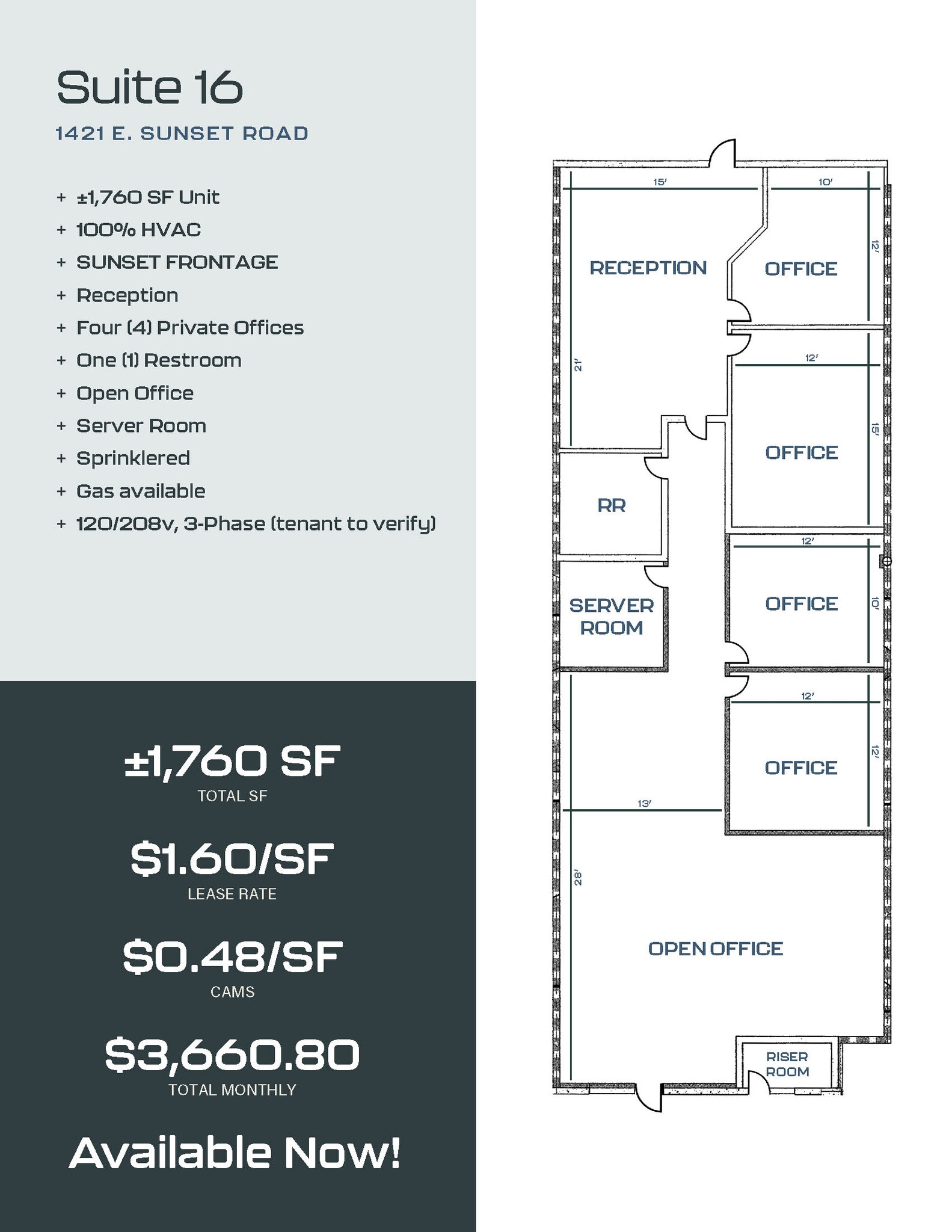 1525 E Sunset Rd, Las Vegas, NV for lease Floor Plan- Image 1 of 1