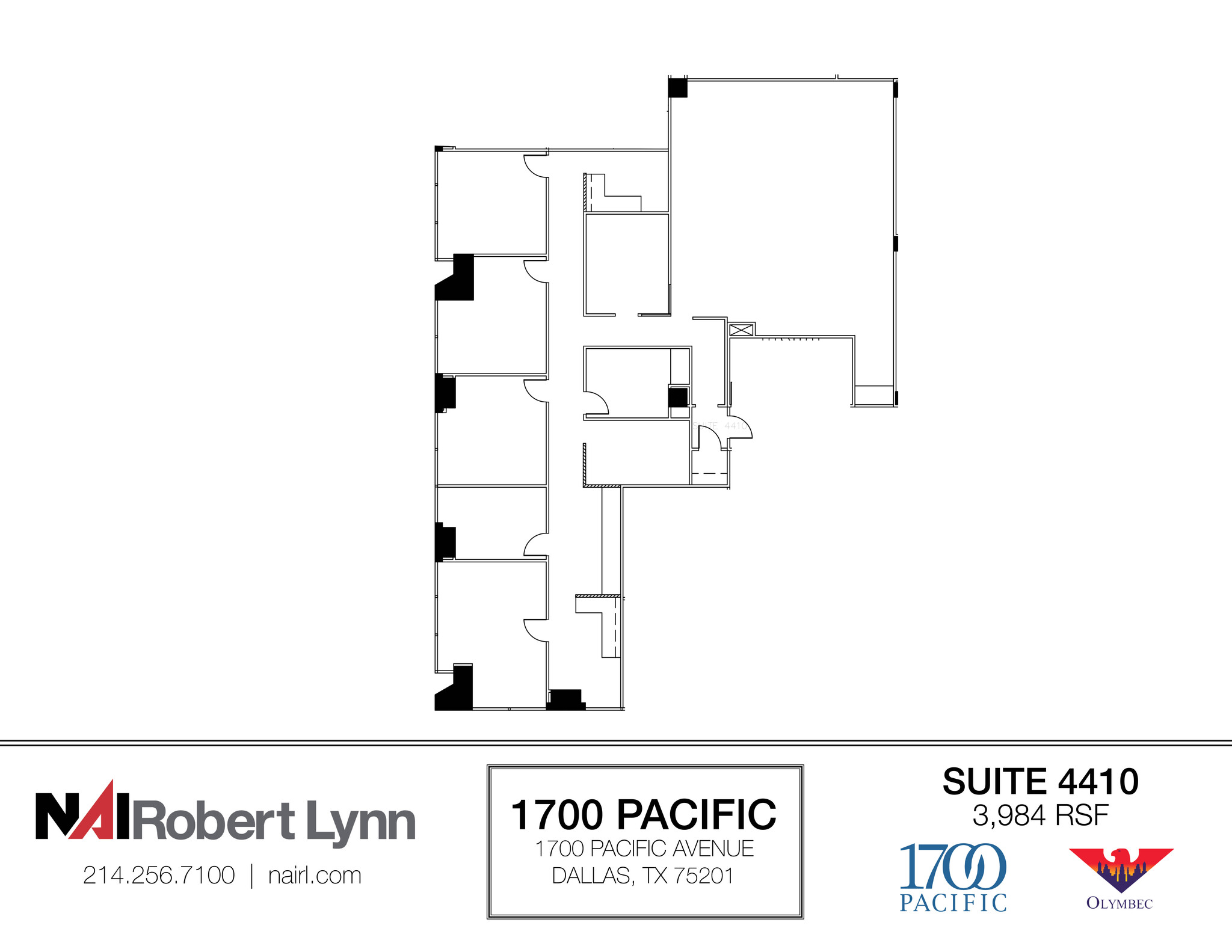 1700 Pacific Ave, Dallas, TX for lease Floor Plan- Image 1 of 2