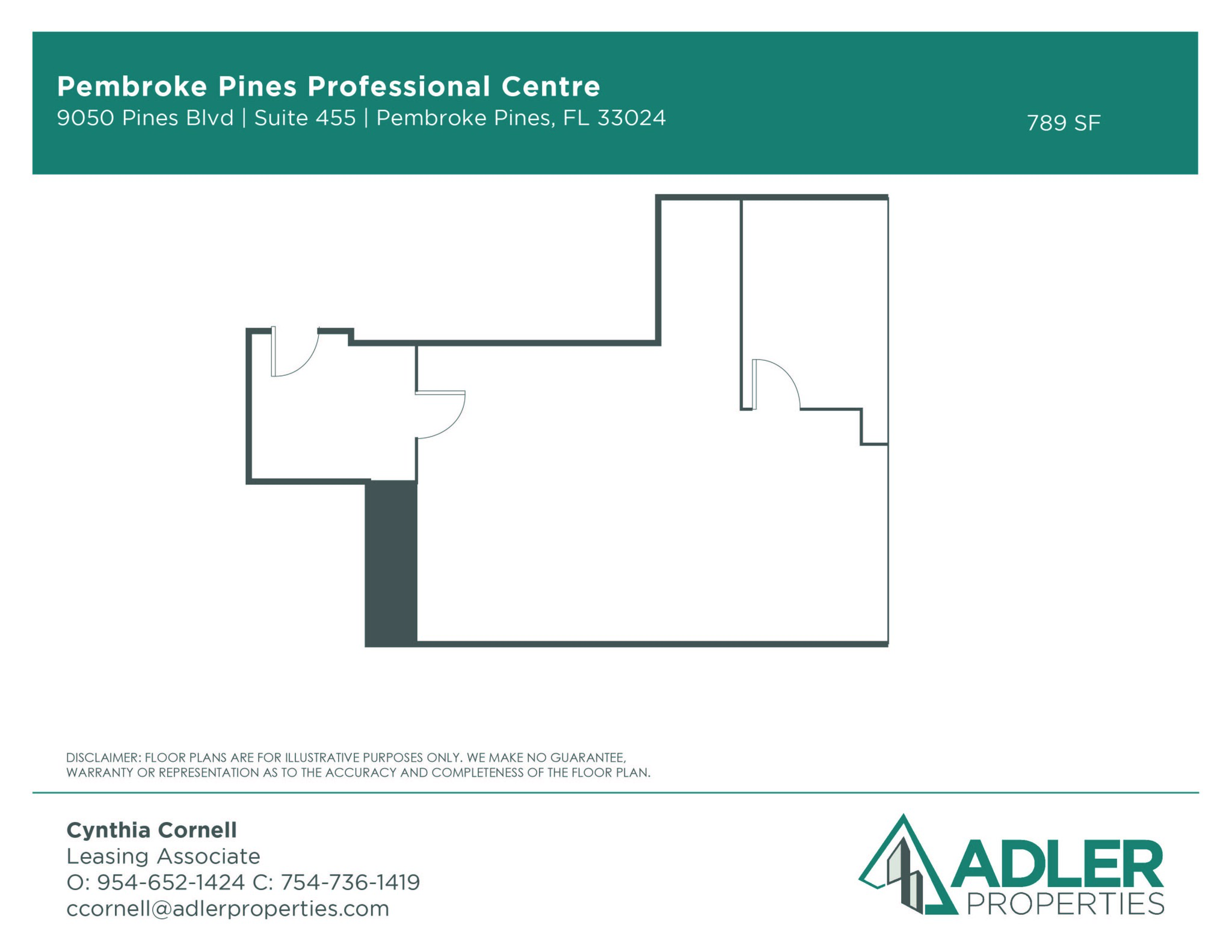 9050 Pines Blvd, Pembroke Pines, FL for lease Floor Plan- Image 1 of 1