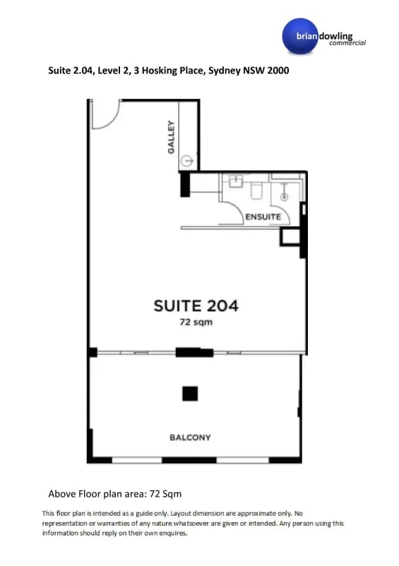 3-5 Hosking Pl, Sydney, NSW 2000 - Unit 2.04 -  - Floor Plan - Image 1 of 8