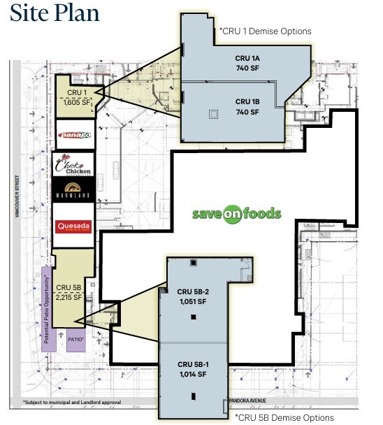 1008 Pandora Av, Victoria, BC for lease Floor Plan- Image 1 of 1
