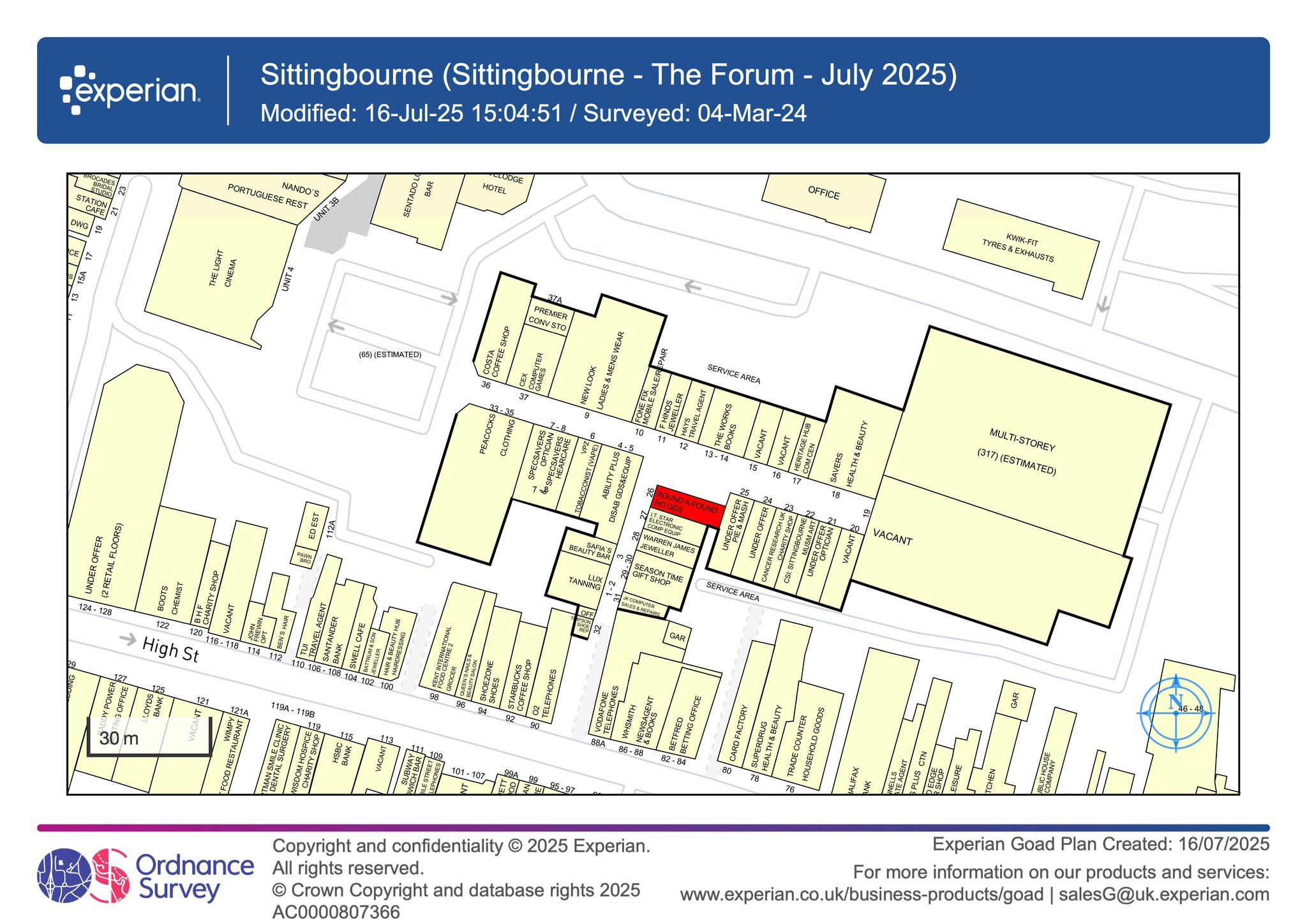 High St, Sittingbourne for lease Site Plan- Image 1 of 2