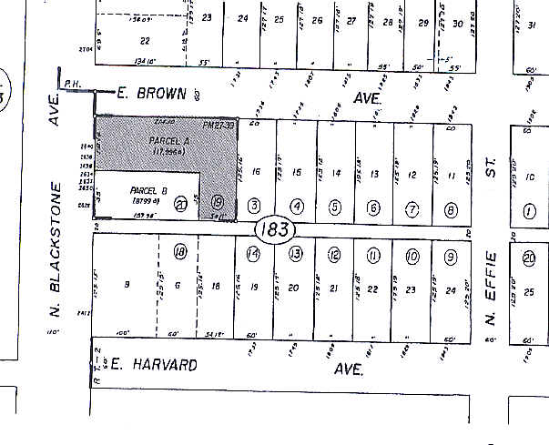 2632-2640 N Blackstone Ave, Fresno, CA for sale Plat Map- Image 1 of 1