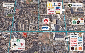 1132 S Bryant Ave, Edmond, OK - AERIAL  map view