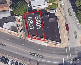 6805-6807 Marshall Rd, Upper Darby, PA - aerial  map view