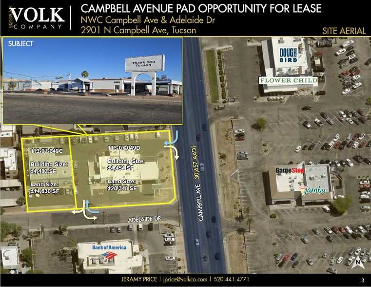 2901 N Campbell Ave, Tucson, AZ for lease - Aerial - Image 3 of 10