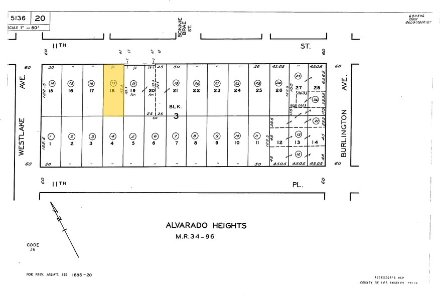 1850 W 11th St, Los Angeles, CA for sale - Plat Map - Image 2 of 2