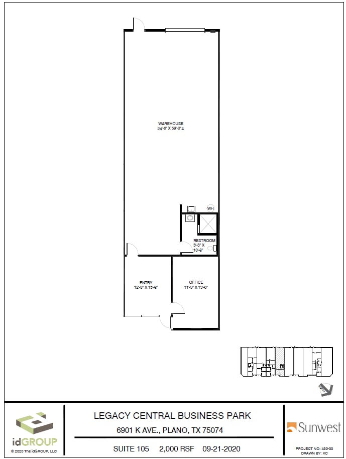 6901 K Ave, Plano, TX for lease Floor Plan- Image 1 of 2