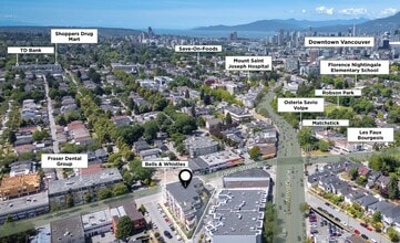 727 E 17th Ave, Vancouver, BC - AERIAL  map view