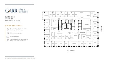 1875 K St NW, Washington, DC for lease Floor Plan- Image 2 of 2