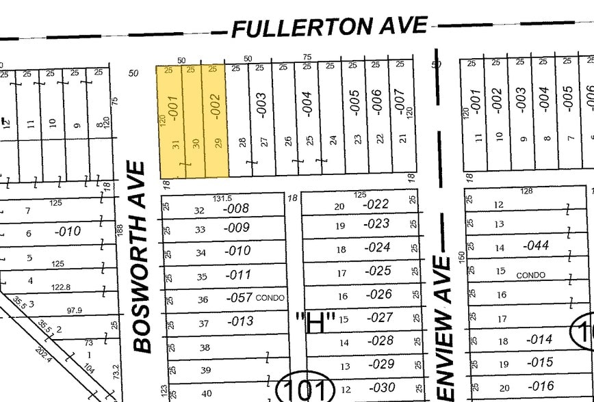 1525 W Fullerton Ave, Chicago, IL for lease - Plat Map - Image 2 of 3