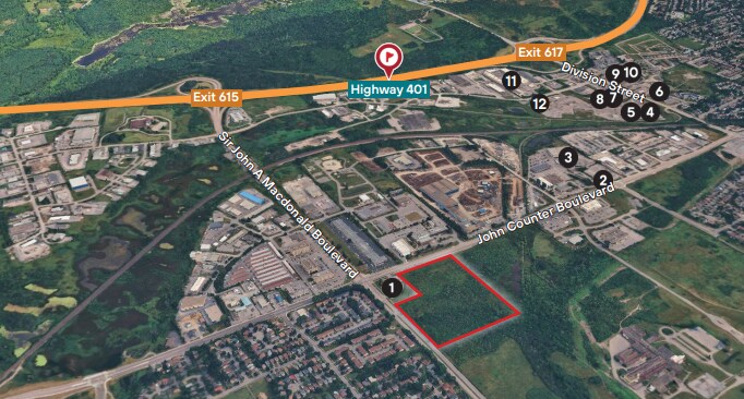 897 Sir John A Macdonald Blvd, Kingston, ON for lease - Aerial - Image 2 of 2