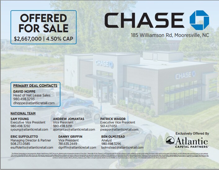 189 Williamson Rd, Mooresville, NC 28117 Chase Bank 4.50 Cap