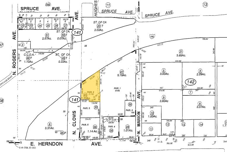 490-497 N Clovis Ave, Clovis, CA for lease - Plat Map - Image 2 of 5