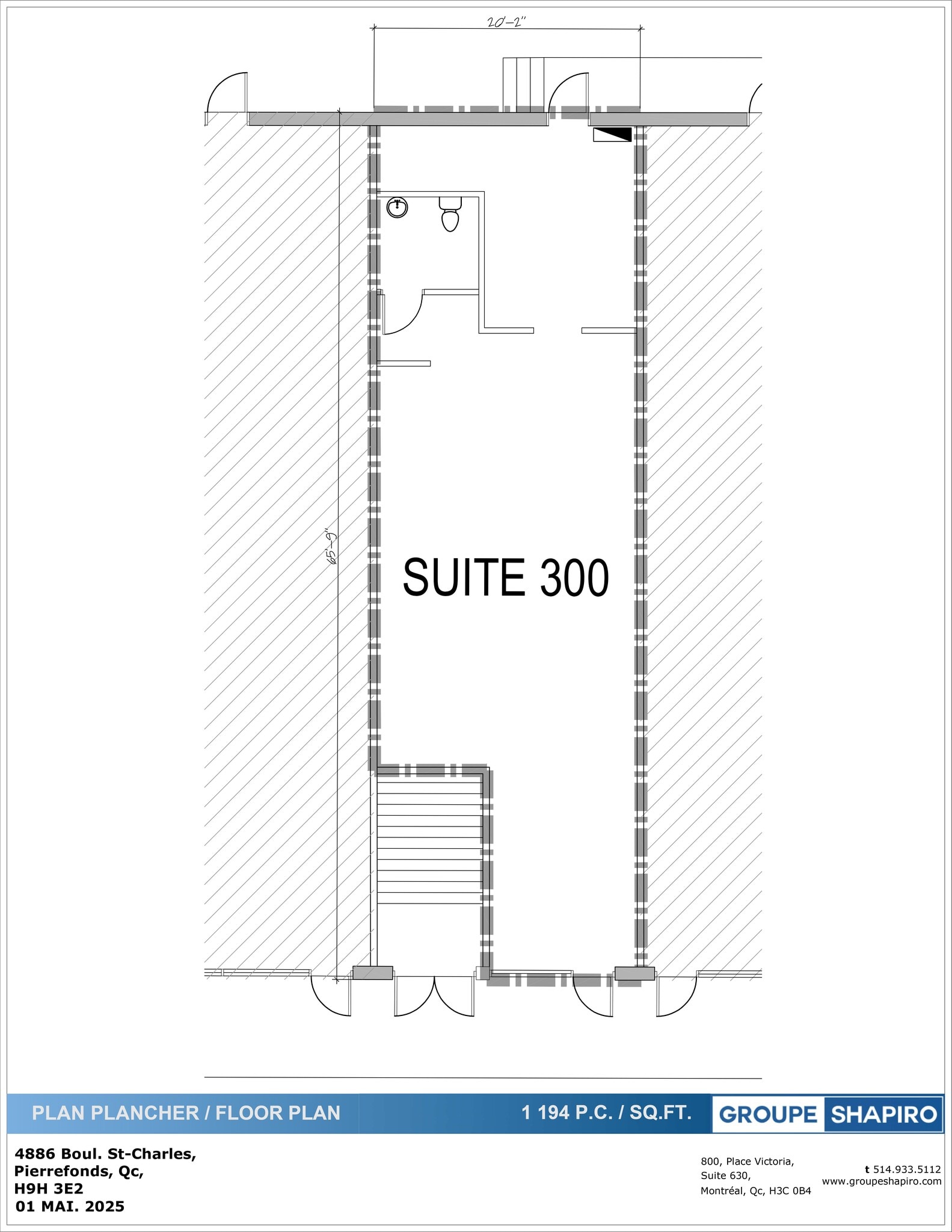 4886 Boul Saint-Charles, Montréal, QC for lease Site Plan- Image 1 of 1