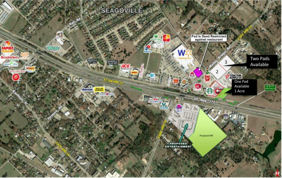US Highway 175 & Malloy Bridge Rd, Seagoville, TX 75159 Land for Sale