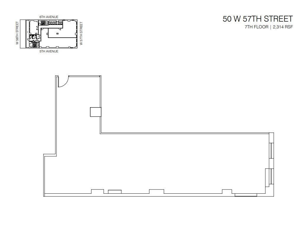 50 W 57th St, New York, NY for lease Floor Plan- Image 1 of 2