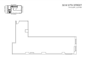 50 W 57th St, New York, NY for lease Floor Plan- Image 1 of 2