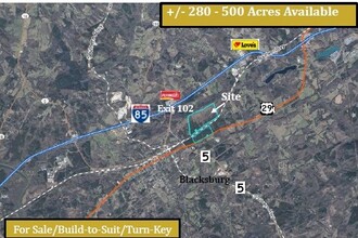 E Cherokee Street, Blacksburg, SC - aerial  map view