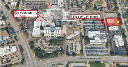 3713 W 15th St, Plano, TX - Aerial map view