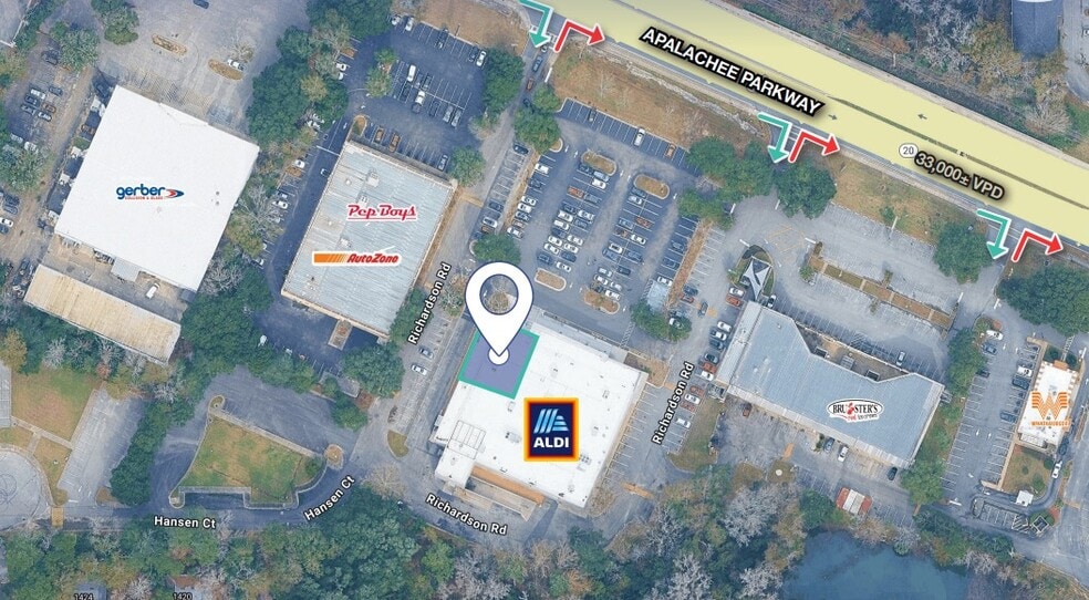 2425 Apalachee Pky, Tallahassee, FL for lease - Aerial - Image 3 of 4