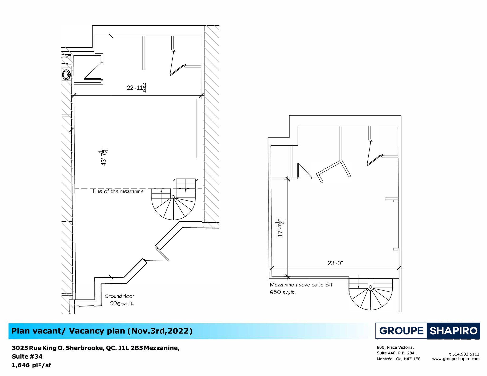 3025 Rue King O, Sherbrooke, QC for lease Site Plan- Image 1 of 1