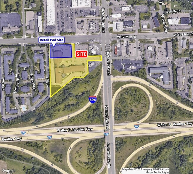 31525 W 12 Mile Rd, Farmington, MI for lease - Aerial - Image 1 of 6