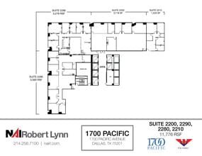 1700 Pacific Ave, Dallas, TX for lease Floor Plan- Image 2 of 2