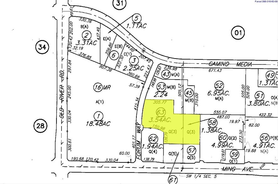 9600 Ming Ave, Bakersfield, CA for sale - Plat Map - Image 1 of 1