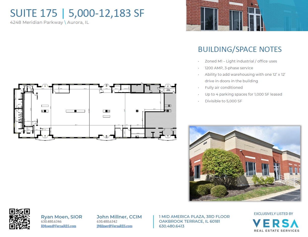 4222-4248 Meridian Pky, Aurora, IL for lease Floor Plan- Image 1 of 3
