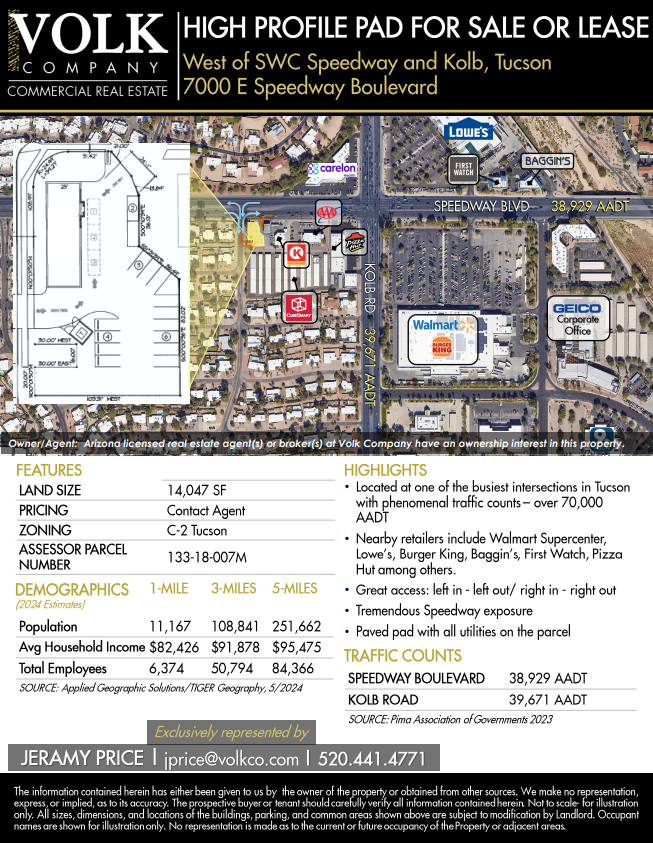 7000 E Speedway Blvd, Tucson, AZ for sale Aerial- Image 1 of 7