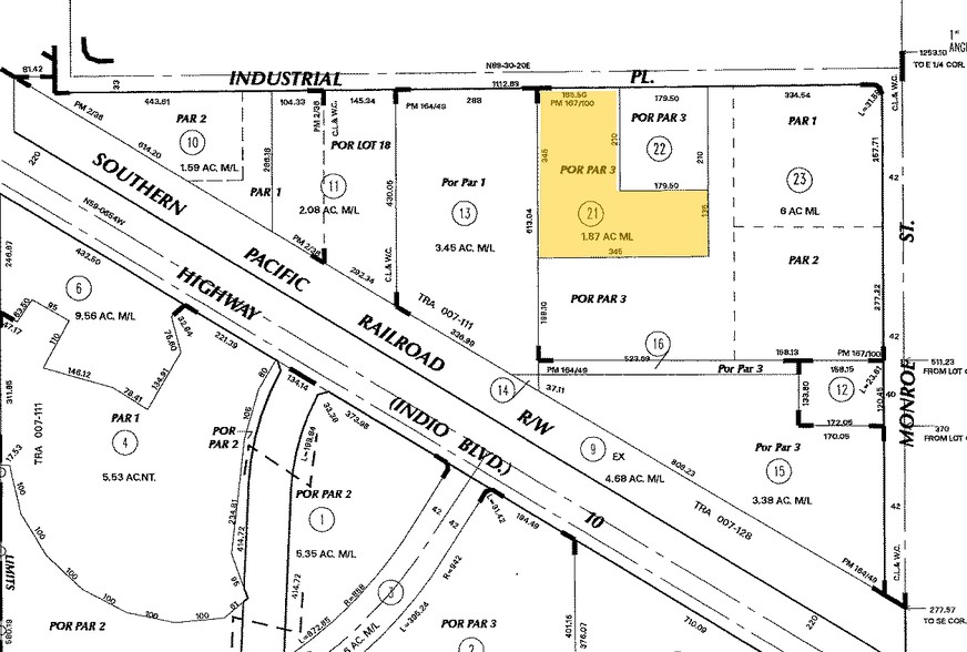 80923 Industrial Pl, Indio, CA for sale - Plat Map - Image 3 of 3