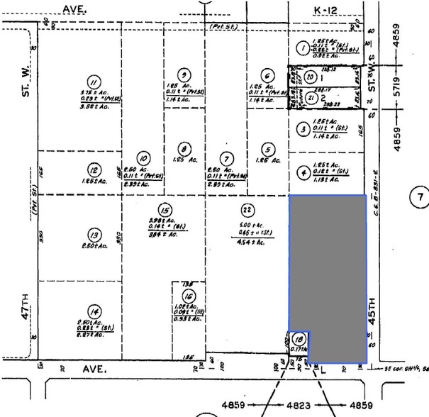 45th St, Lancaster, CA for sale - Plat Map - Image 2 of 2