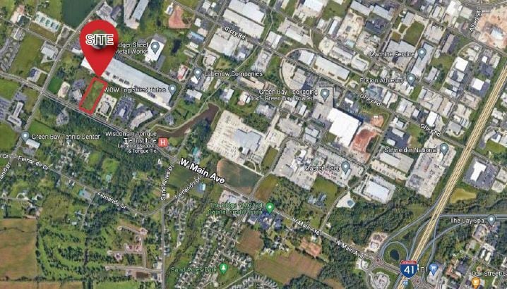 W Main Ave, De Pere, WI for sale - Aerial - Image 2 of 3