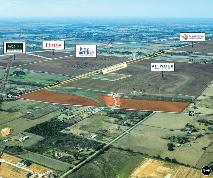 Owens & FM 362 rd, Waller, TX for sale - Aerial - Image 2 of 5