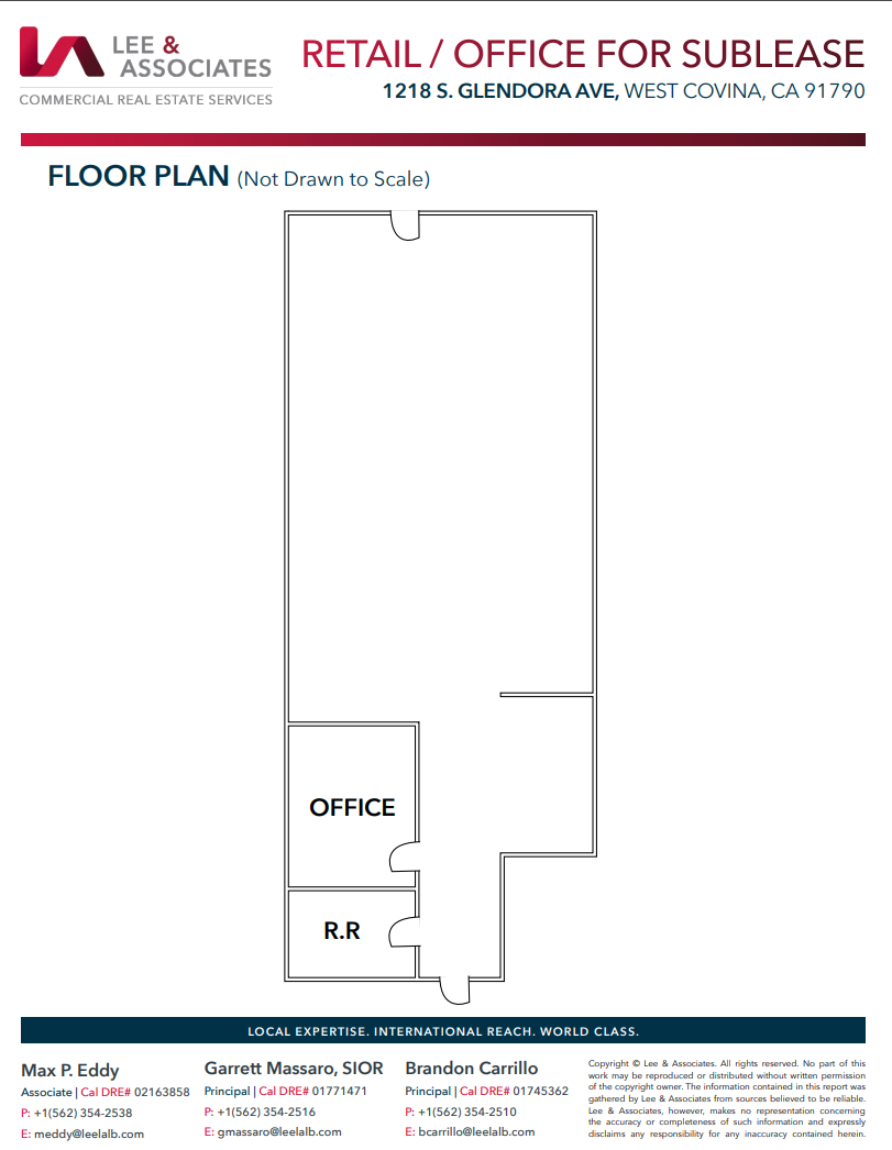 1210-1222 S Glendora Ave, West Covina, CA for lease Floor Plan- Image 1 of 1