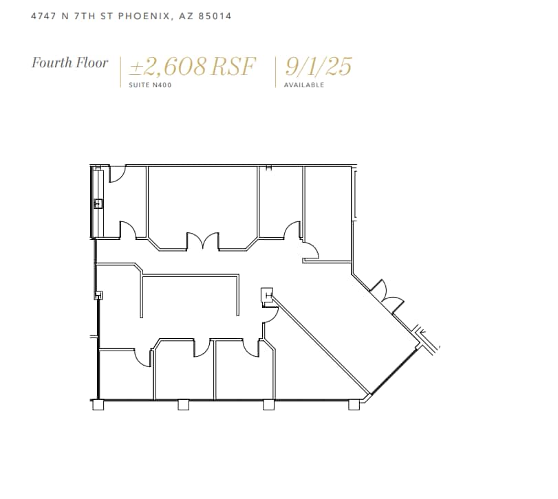 4745 N 7th St, Phoenix, AZ for lease Floor Plan- Image 1 of 1