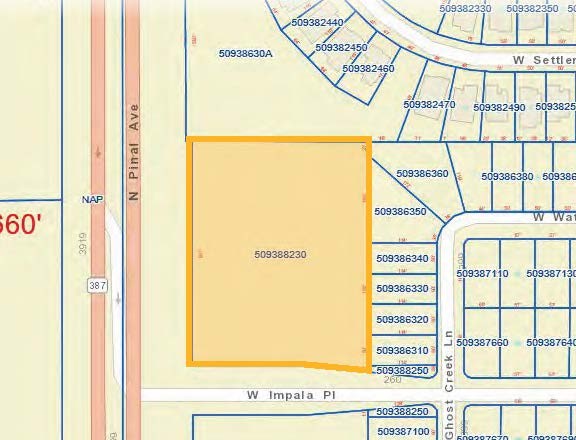 NEC Pinal Ave & Impala Pl, Casa Grande, AZ for sale - Plat Map - Image 3 of 4