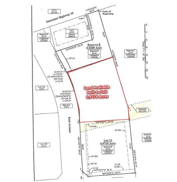 30 East Ave, Schulenburg, TX for lease - Plat Map - Image 3 of 4