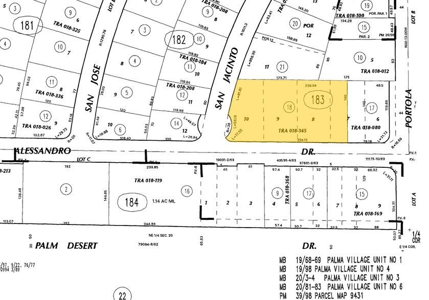 73950 Alessandro Dr, Palm Desert, CA for lease - Plat Map - Image 1 of 10