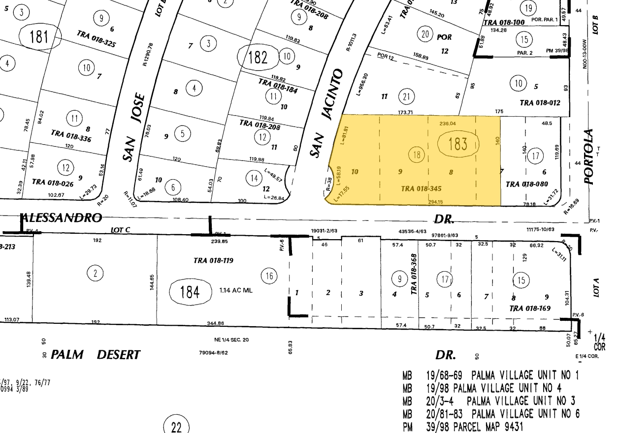 73950 Alessandro Dr, Palm Desert, CA for lease Plat Map- Image 1 of 11