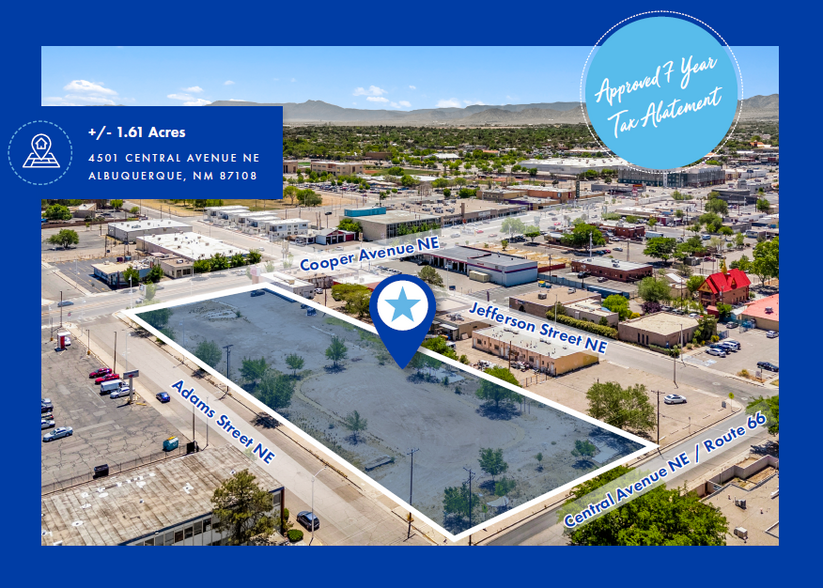 4501 Central Ave NE, Albuquerque, NM for sale - Aerial - Image 2 of 3