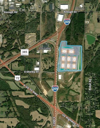 Hwy 385 at I-269, Piperton, TN for lease Aerial- Image 1 of 3