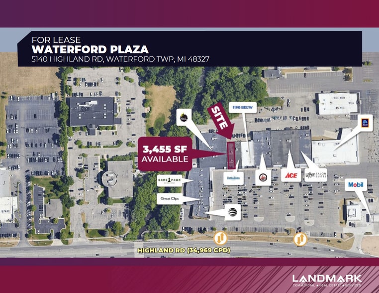 5012-5160 Highland Rd, Waterford, MI for lease - Building Photo - Image 2 of 8