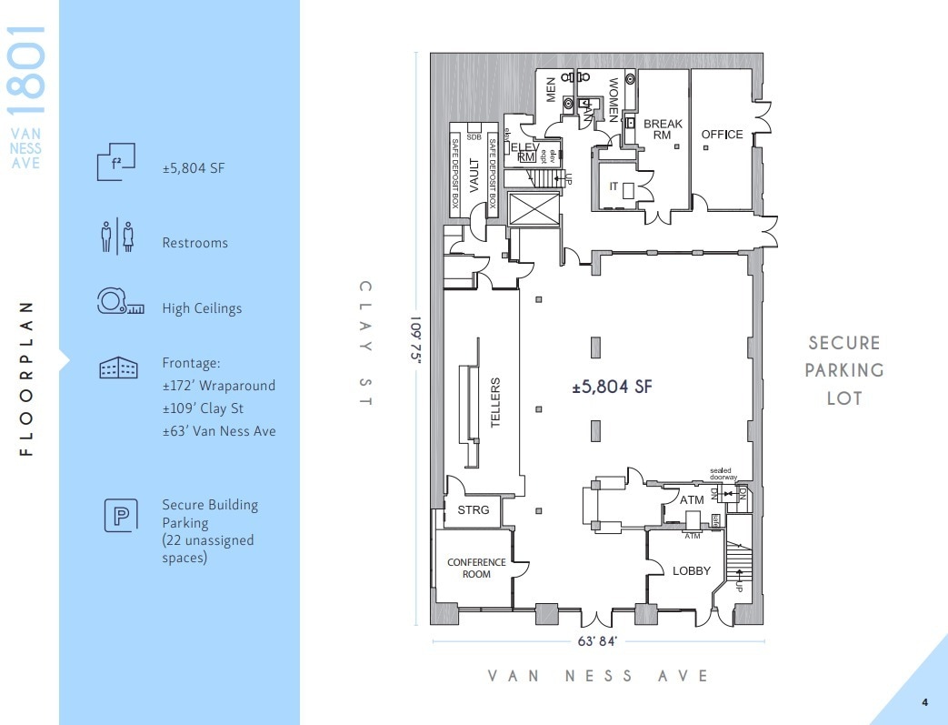 1801 Van Ness Ave, San Francisco, CA for lease Floor Plan- Image 1 of 1